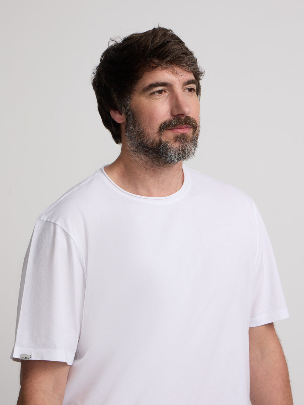 Camiseta cuello roll blanca