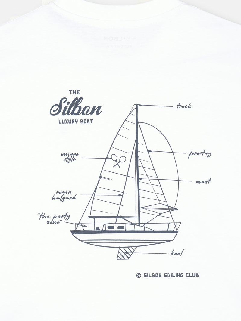 Luxury boat white t-shirt