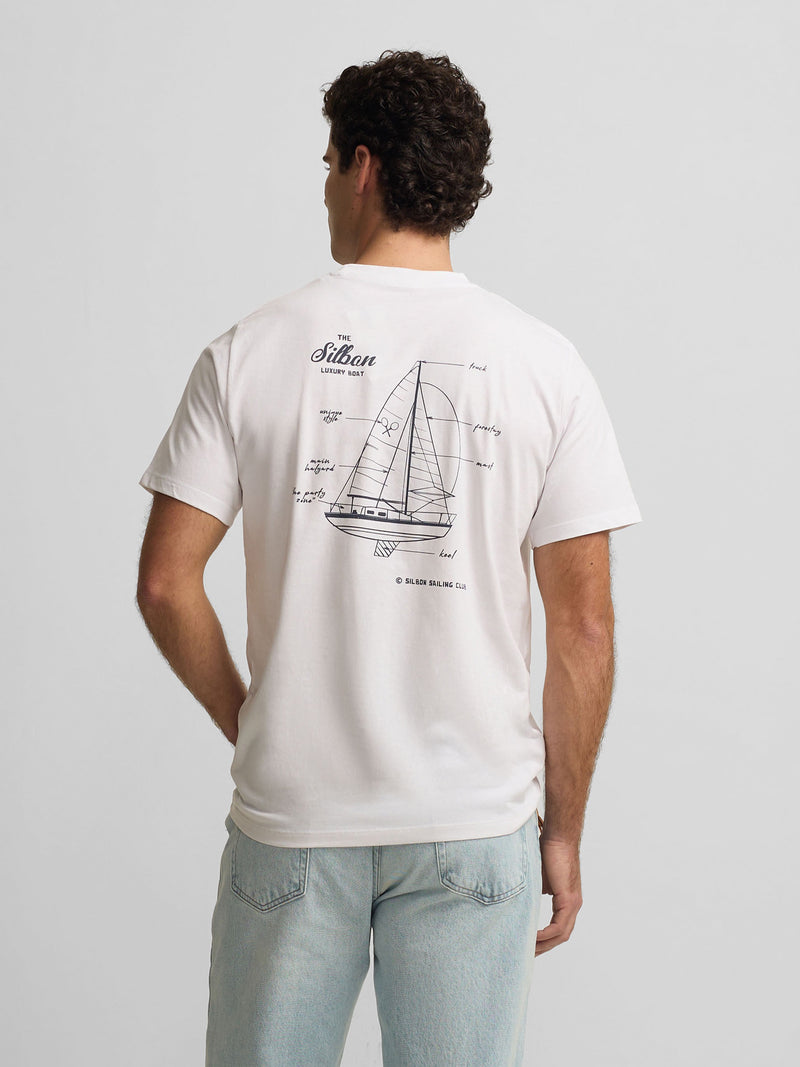 Luxury boat white t-shirt