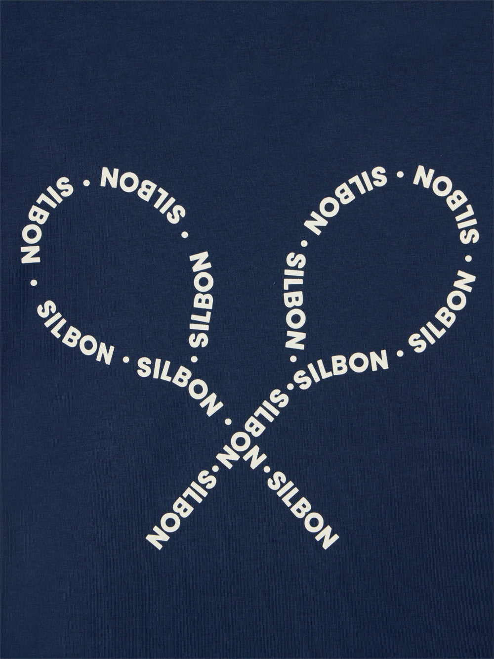 T-shirt raquetes lettering azul-marinho