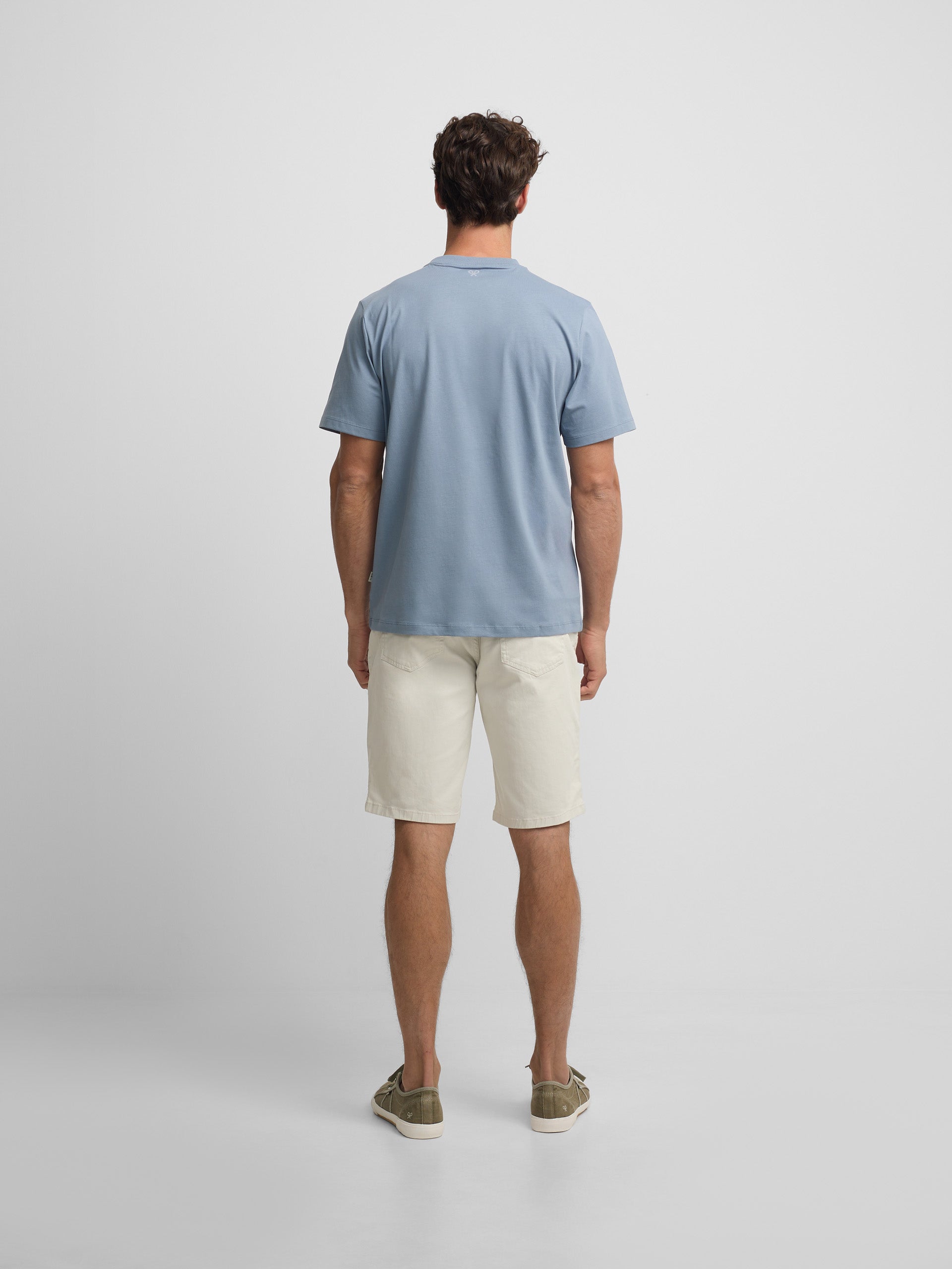 Silbon flock indigo blue t-shirt