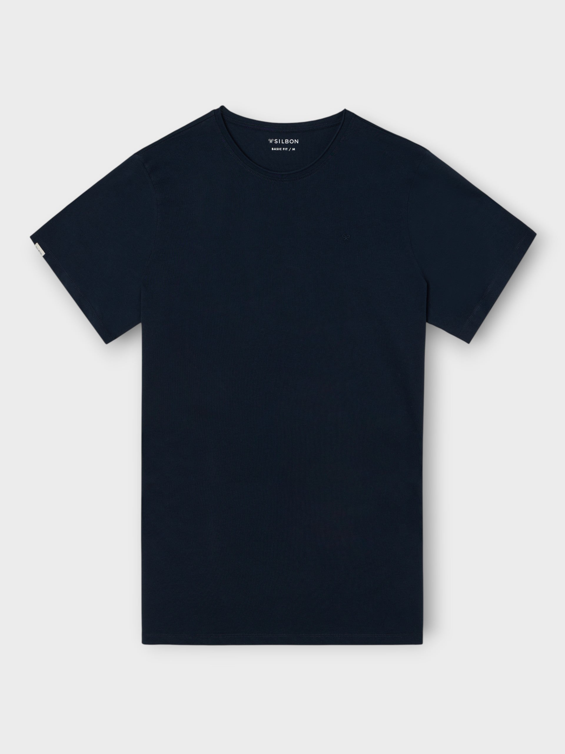 Camiseta cuello roll azul marino