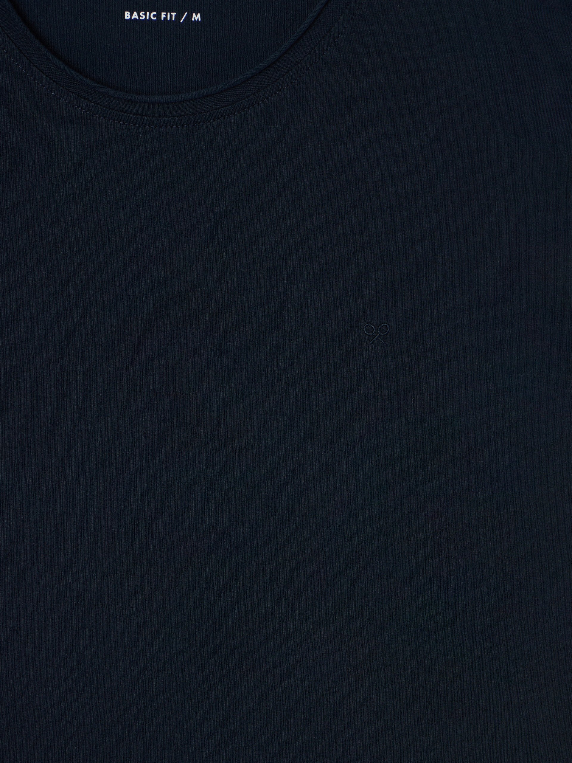 Camiseta cuello roll azul marino