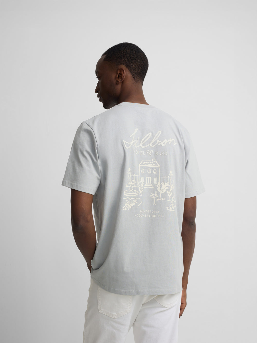 Camiseta hotel bleu gris azul