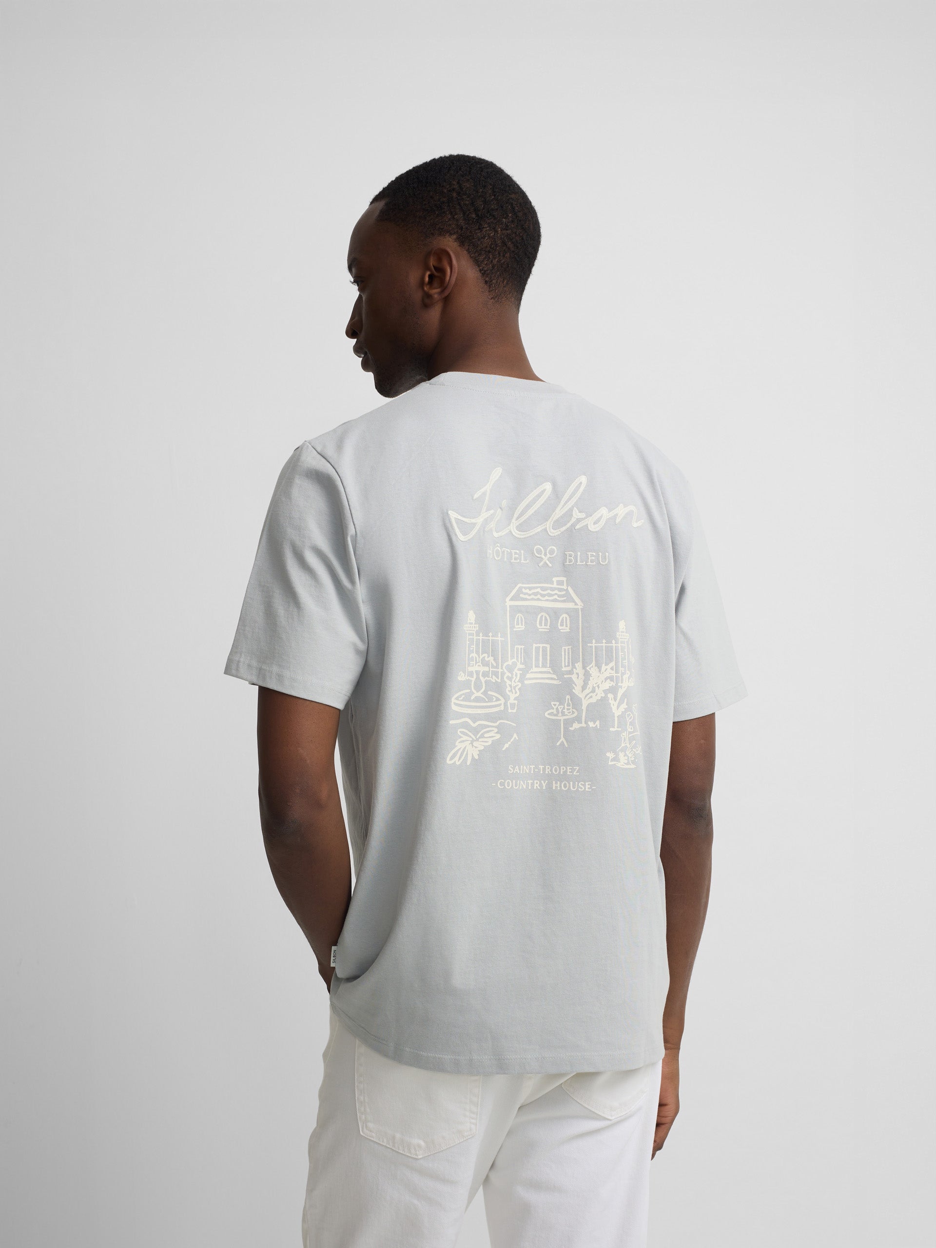 Camiseta hotel bleu gris azul