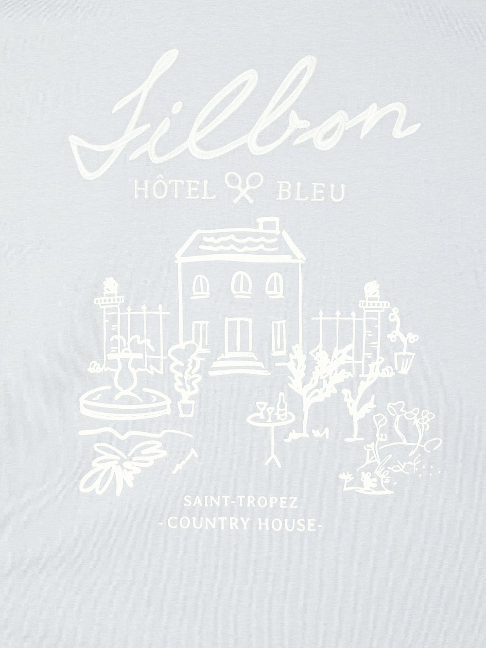 Camiseta hotel bleu gris azul