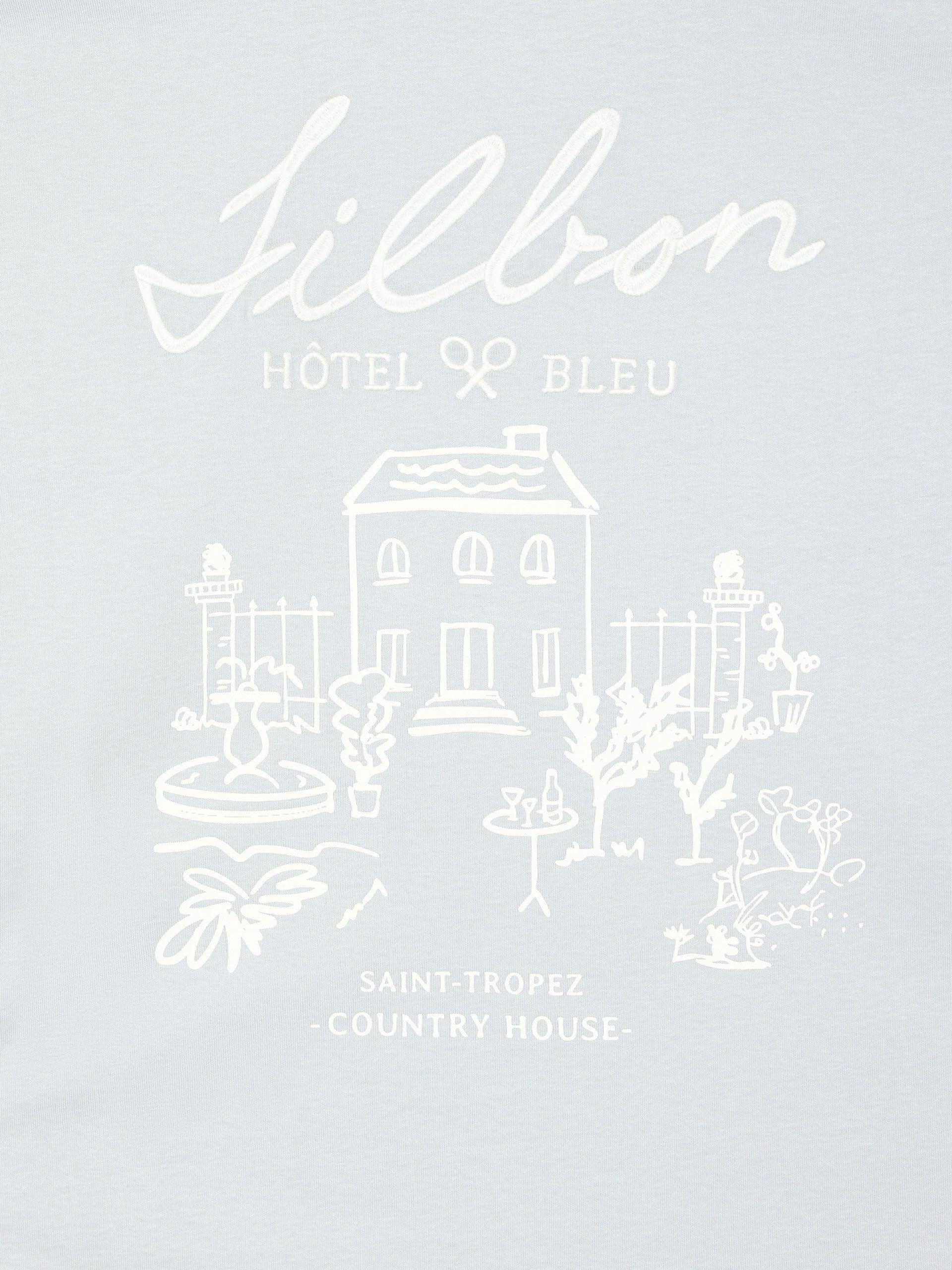 Camiseta hotel bleu gris azul