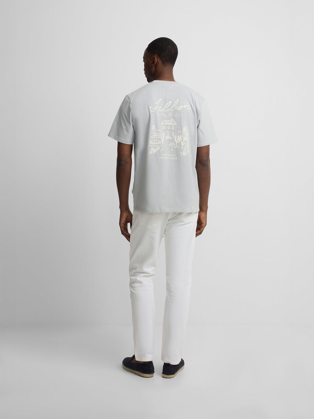 Camiseta hotel bleu gris azul