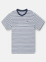 Camisola rústica às riscas azul-marinho