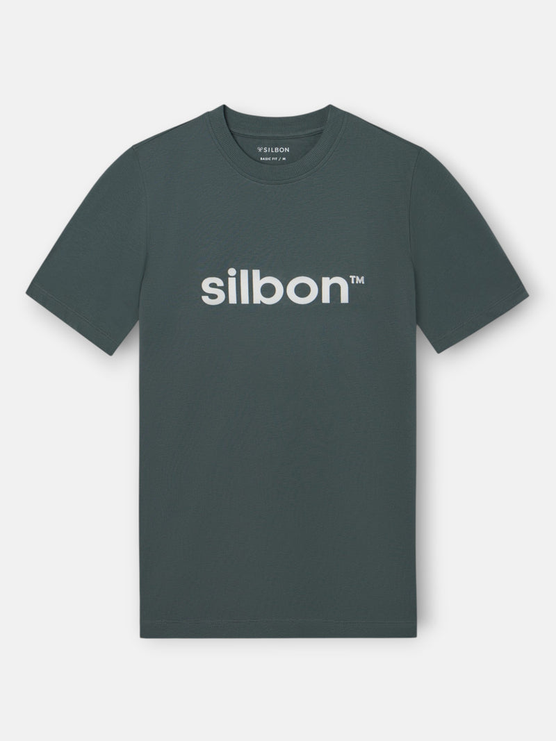 Camiseta Silbon flock verde escuro