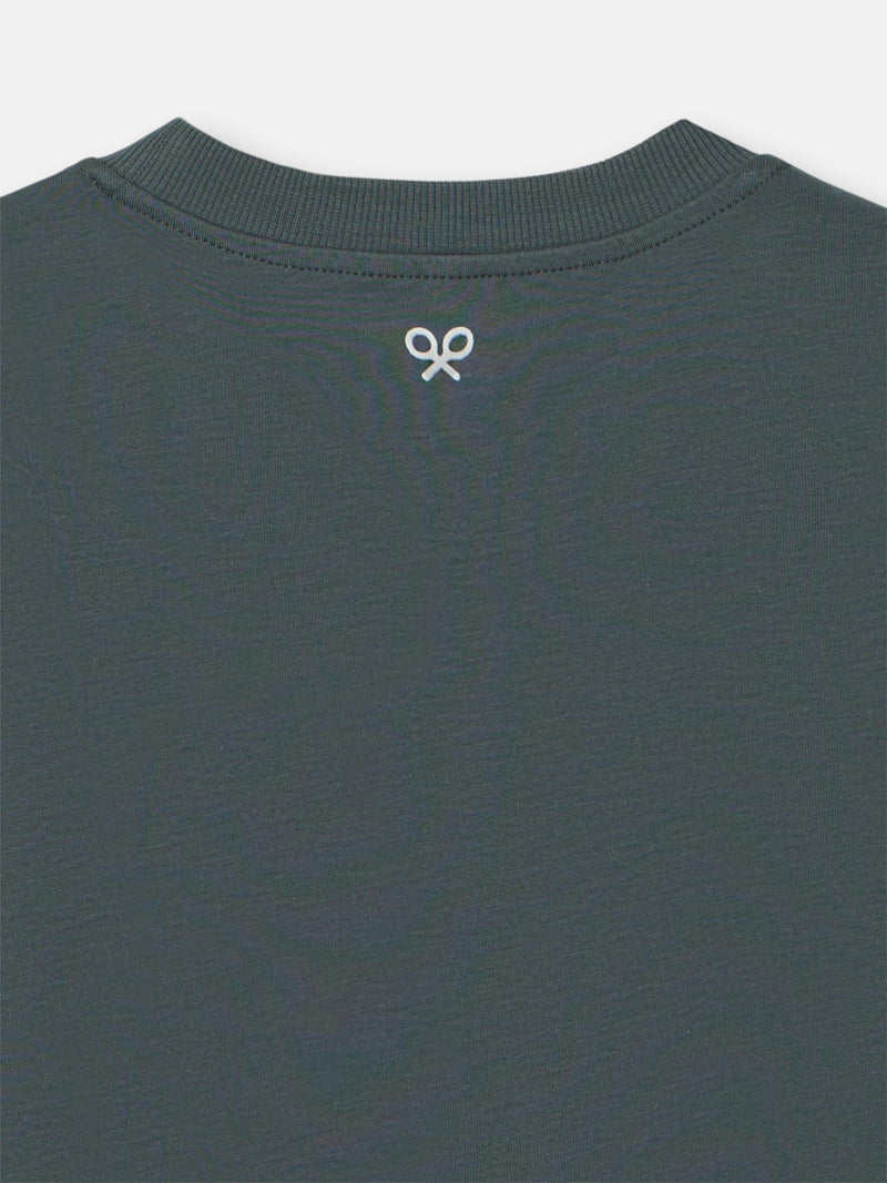 Camiseta Silbon flock verde escuro