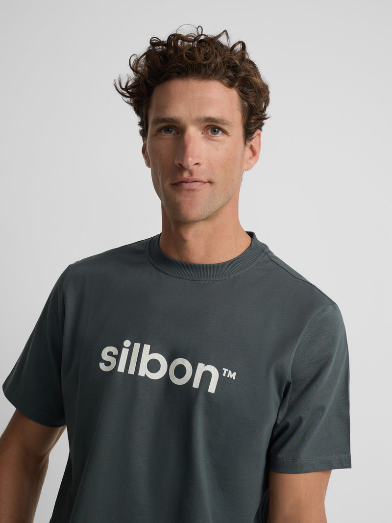 Camiseta Silbon flock verde escuro