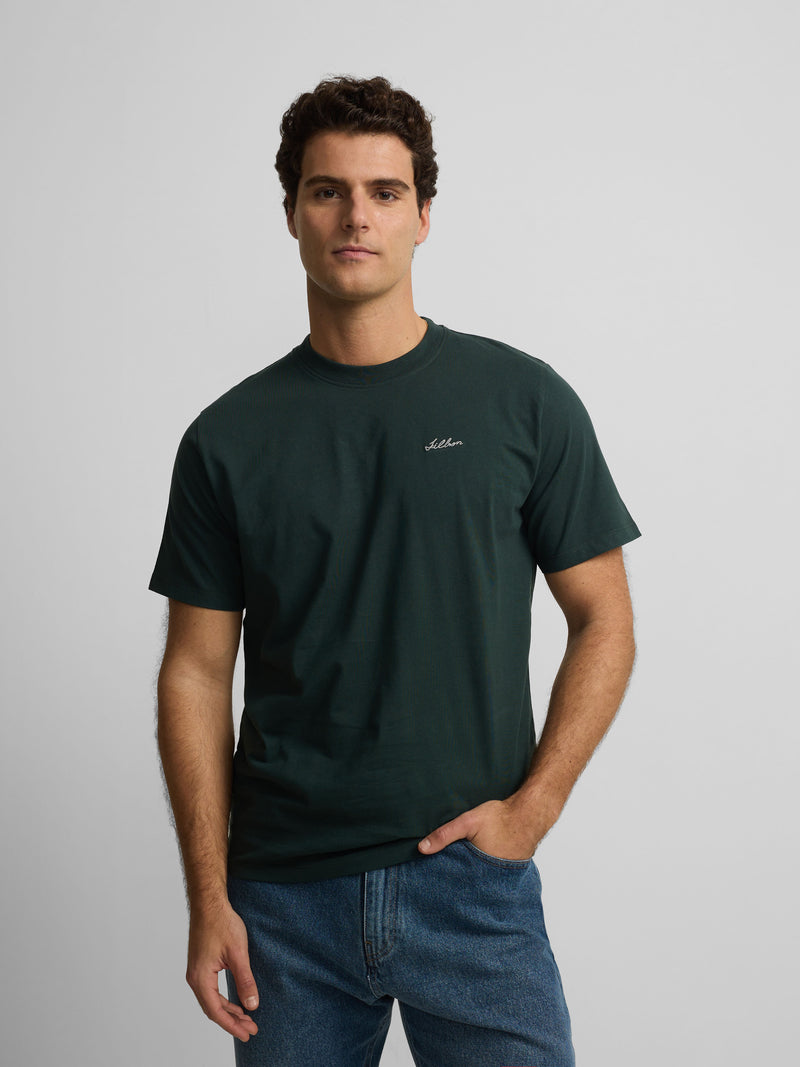 T-shirt hôtel bleu vert foncé