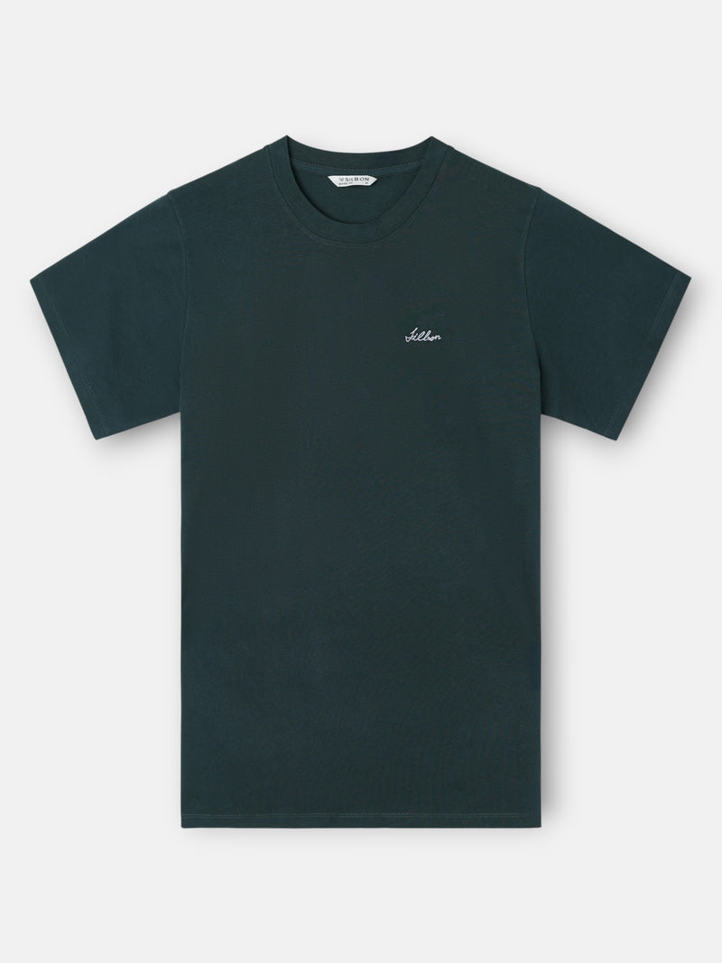 T-shirt hôtel bleu vert foncé