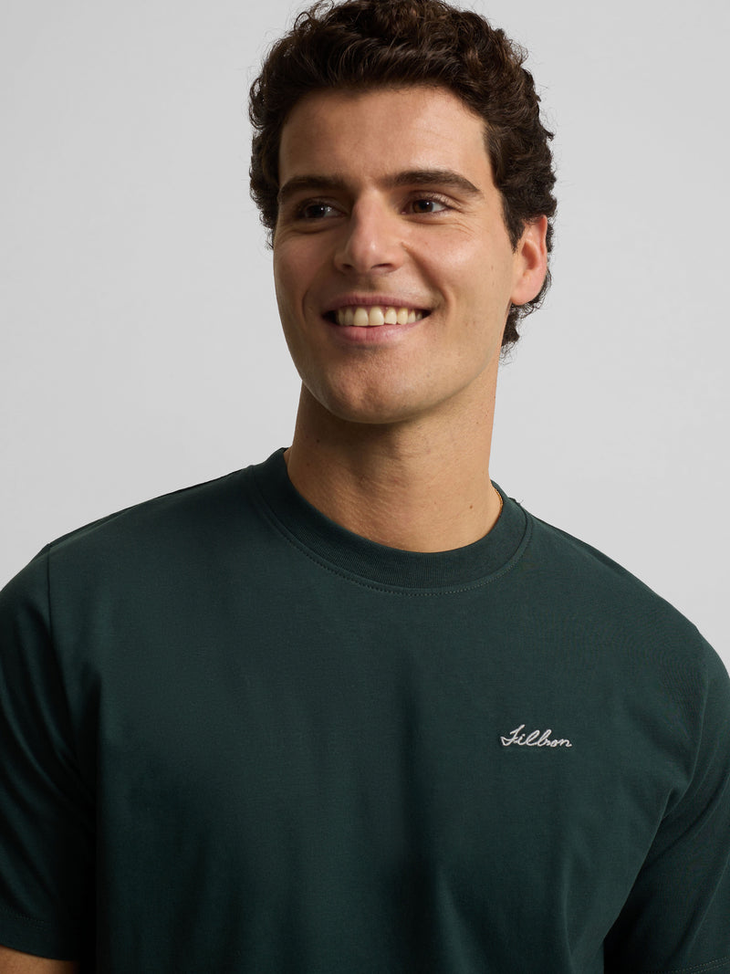 T-shirt hôtel bleu vert foncé