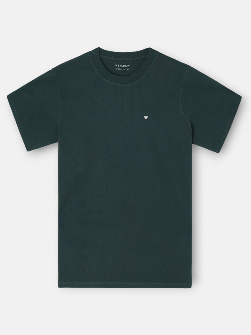 Special fit Silbon plans dark green t-shirt