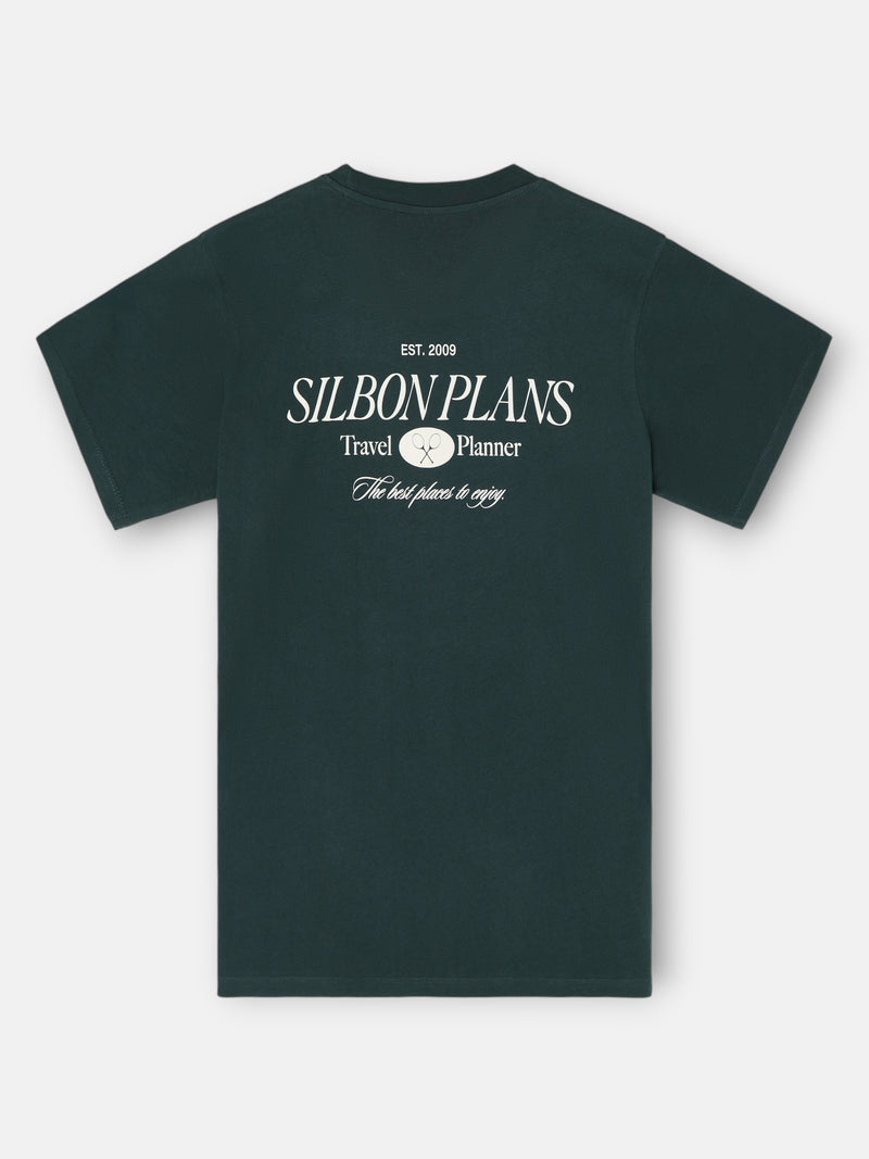 Special fit Silbon plans dark green t-shirt