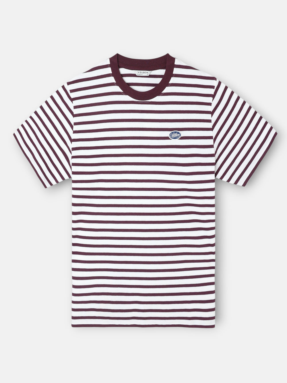 Camiseta rustica rayas burdeos