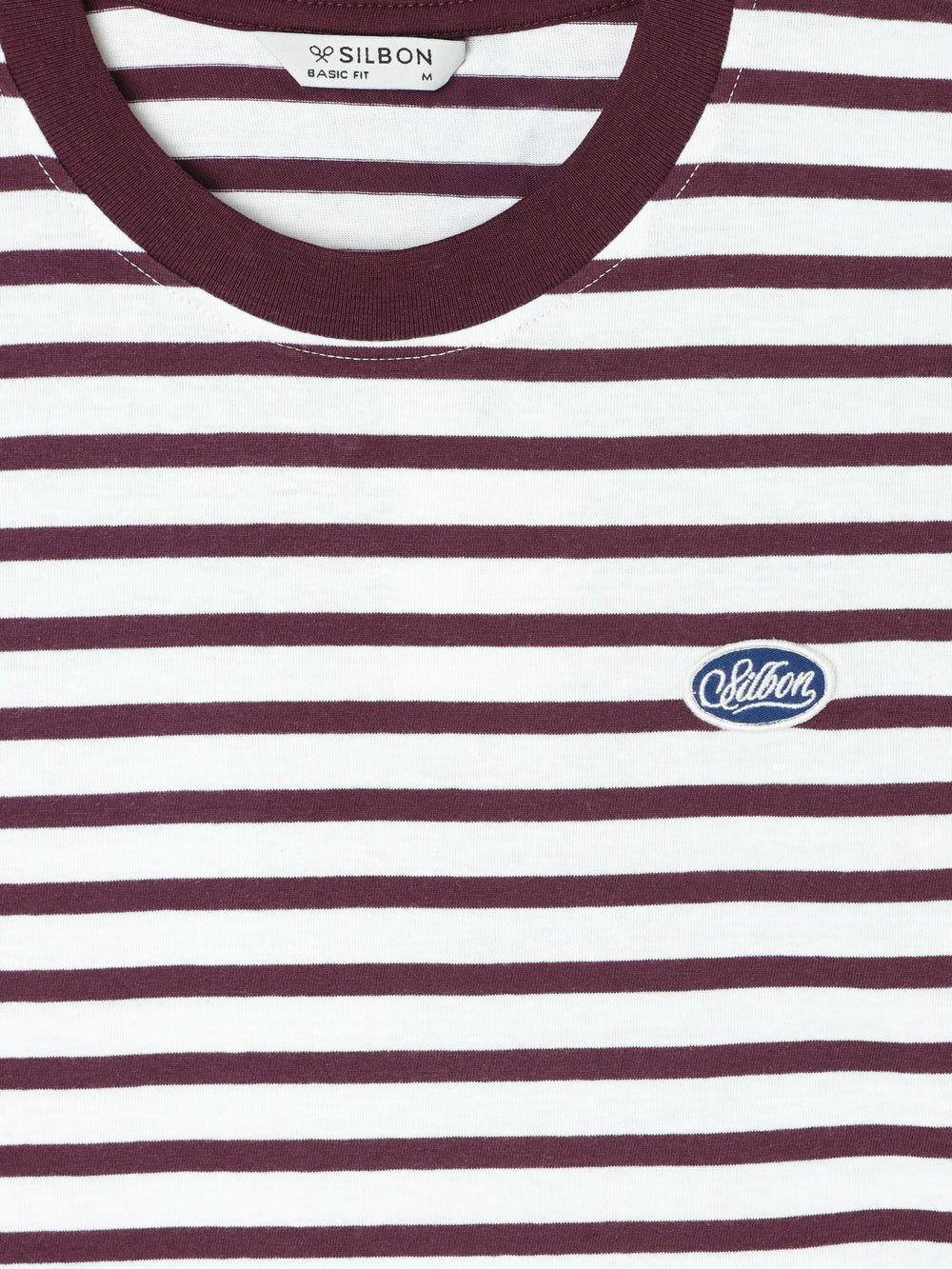 Camiseta rustica rayas burdeos