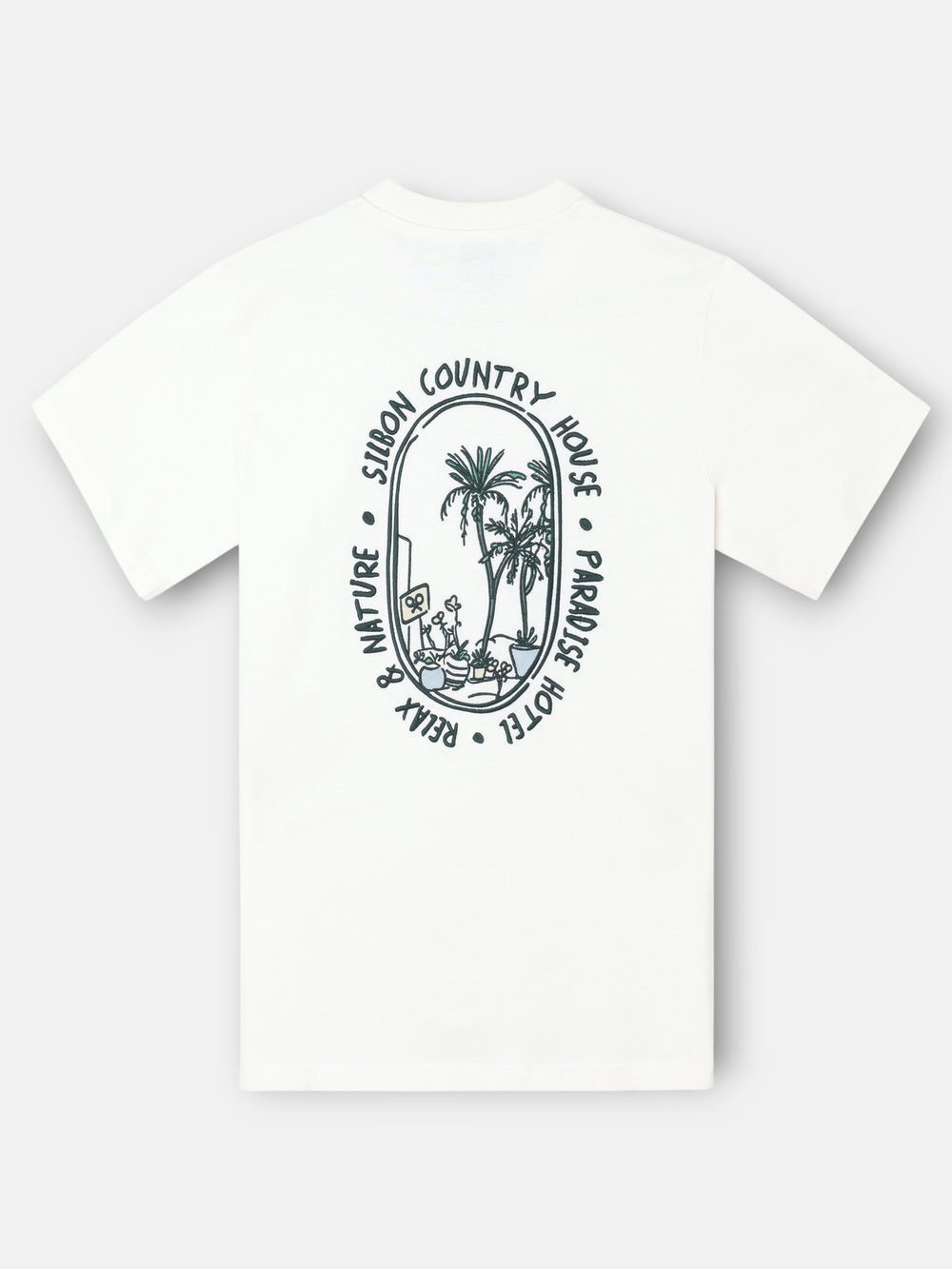 Camiseta Silbon country house crema