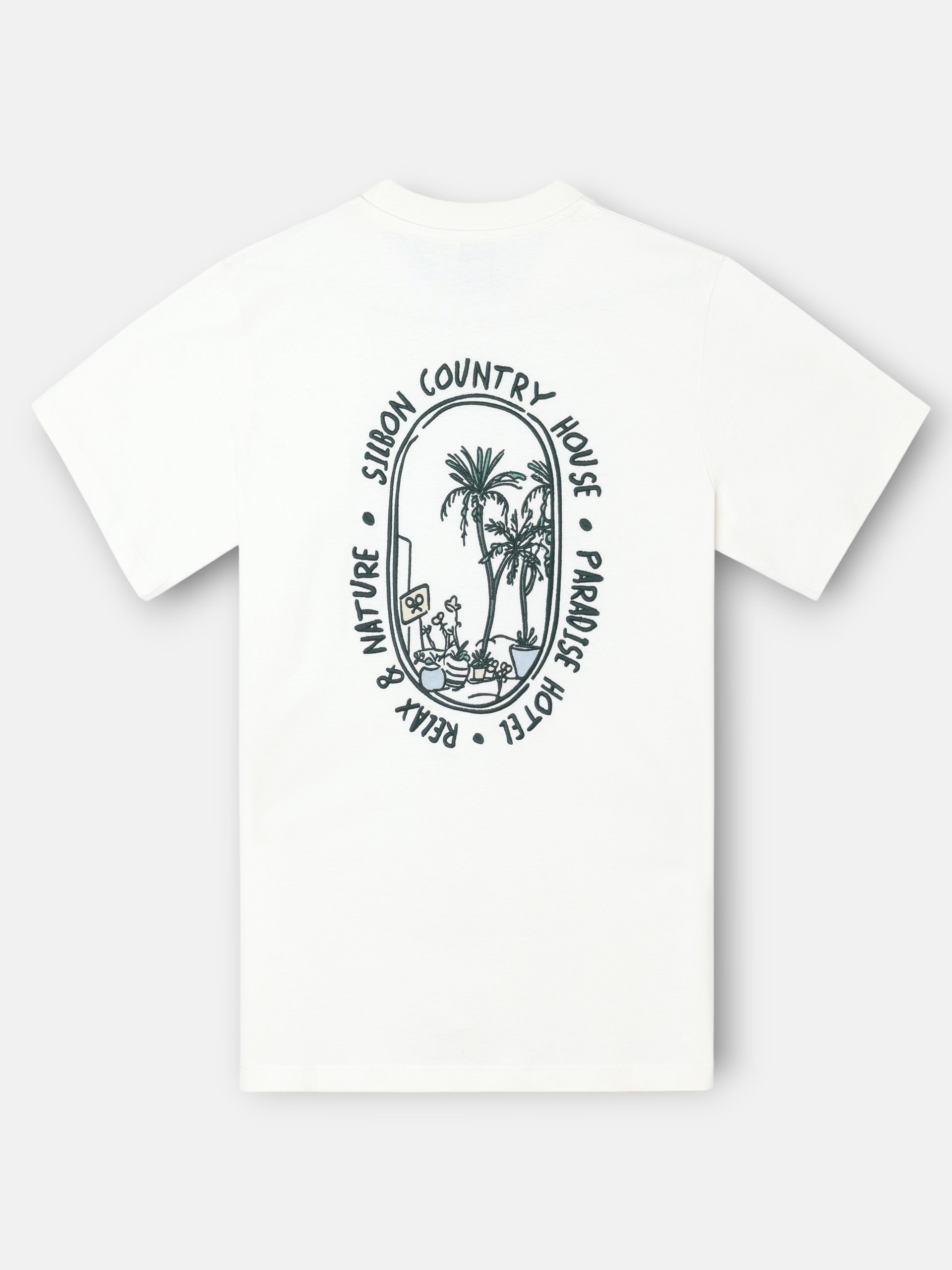 Camiseta Silbon country house crema