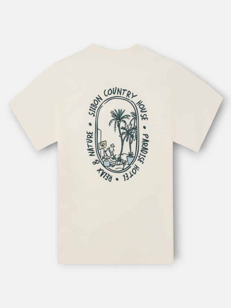 Camiseta Silbon country house crema