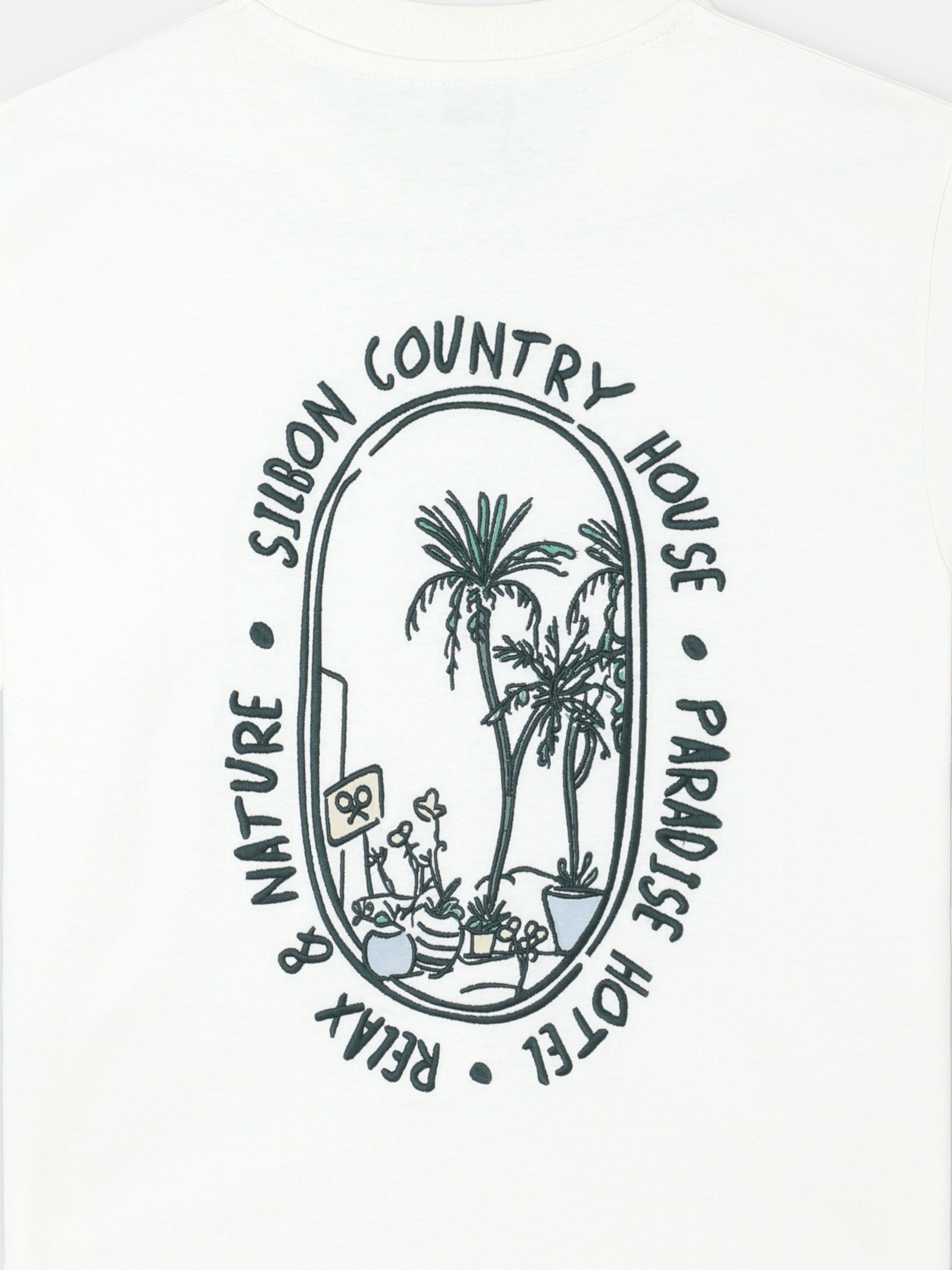 Camiseta Silbon country house crema