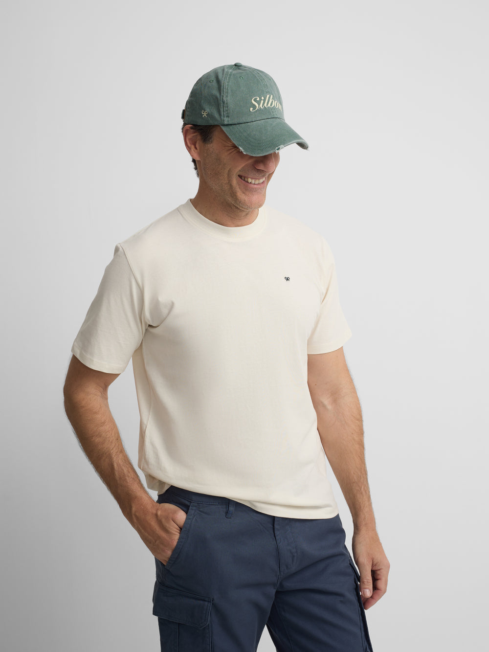 Camiseta Silbon country house crema