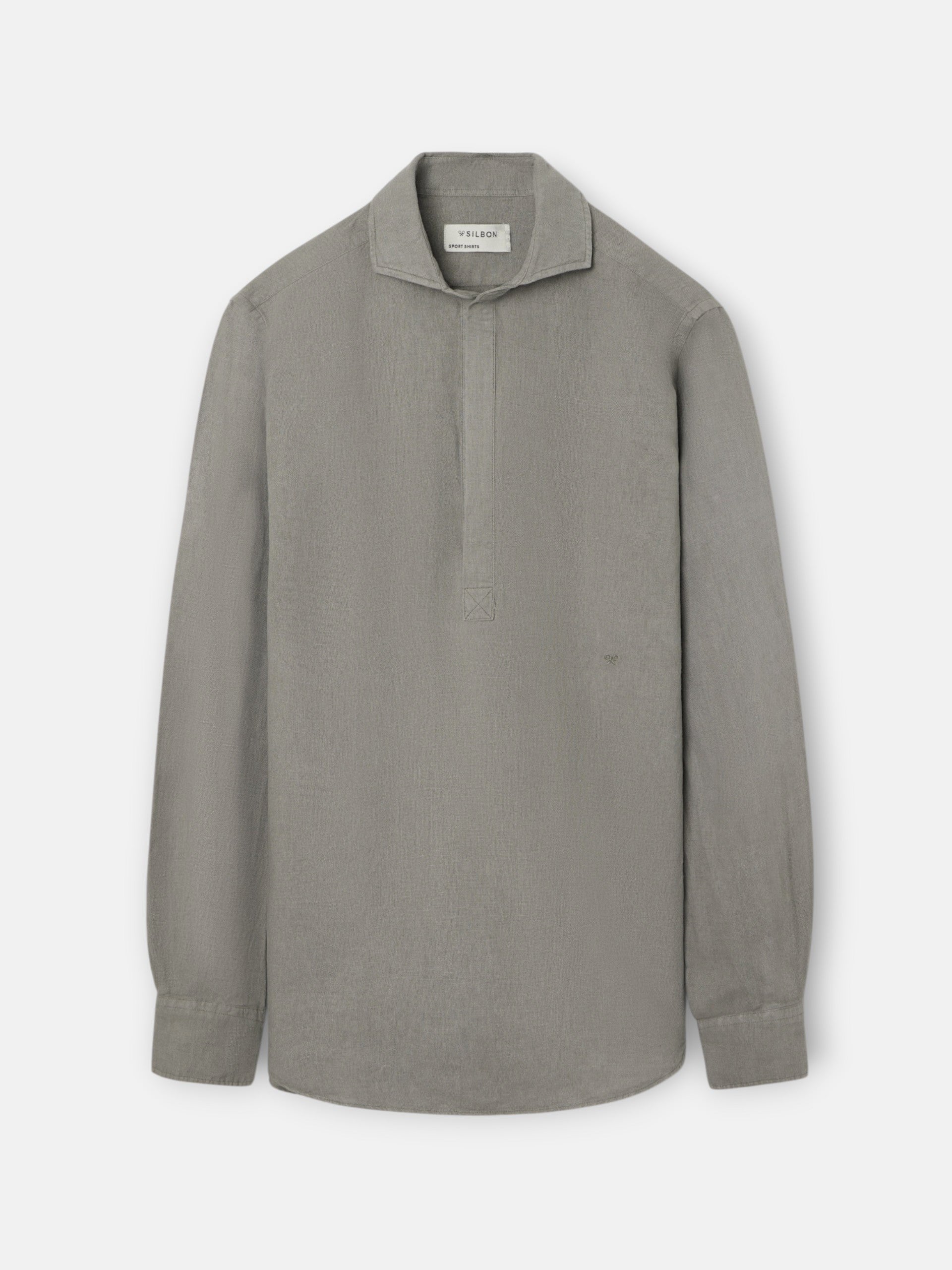 Camisa de linho lisa verde
