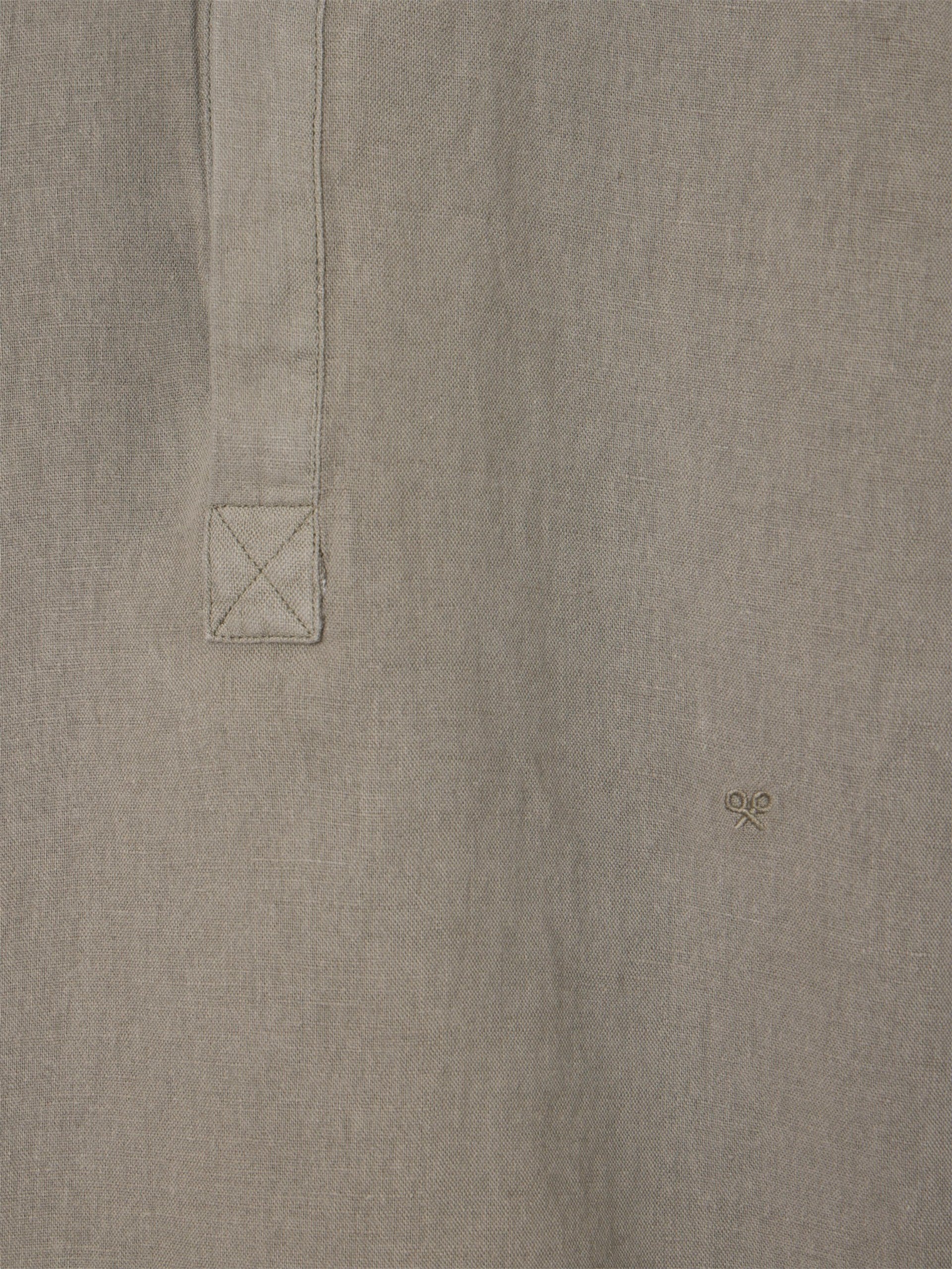 Polera lino lisa verde