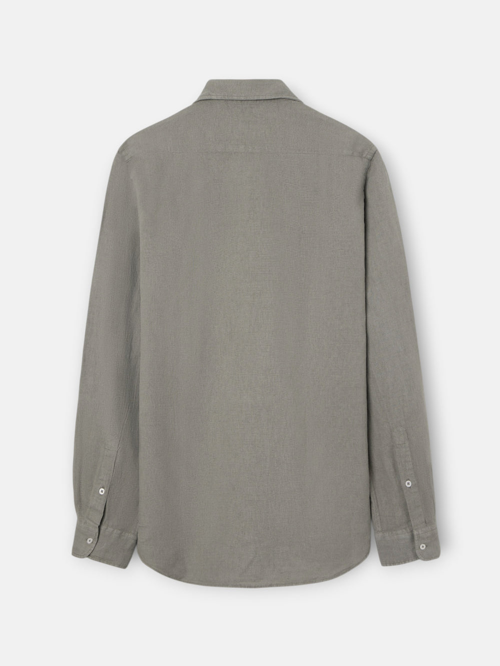 Chemise en lin uni verte