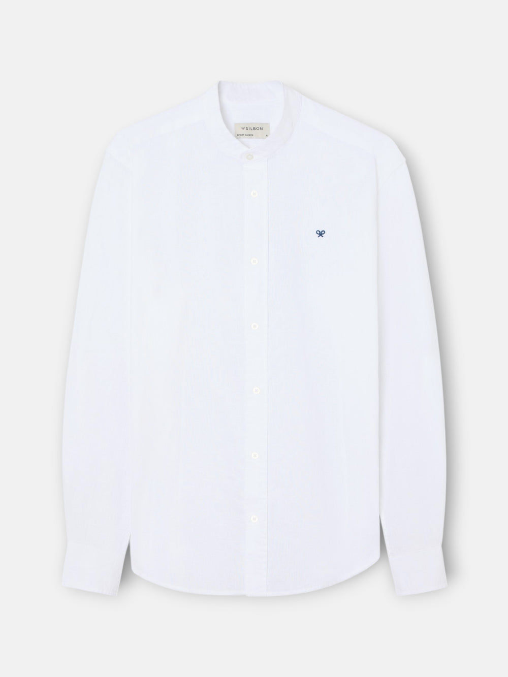 Camisa sport cuello mao blanco