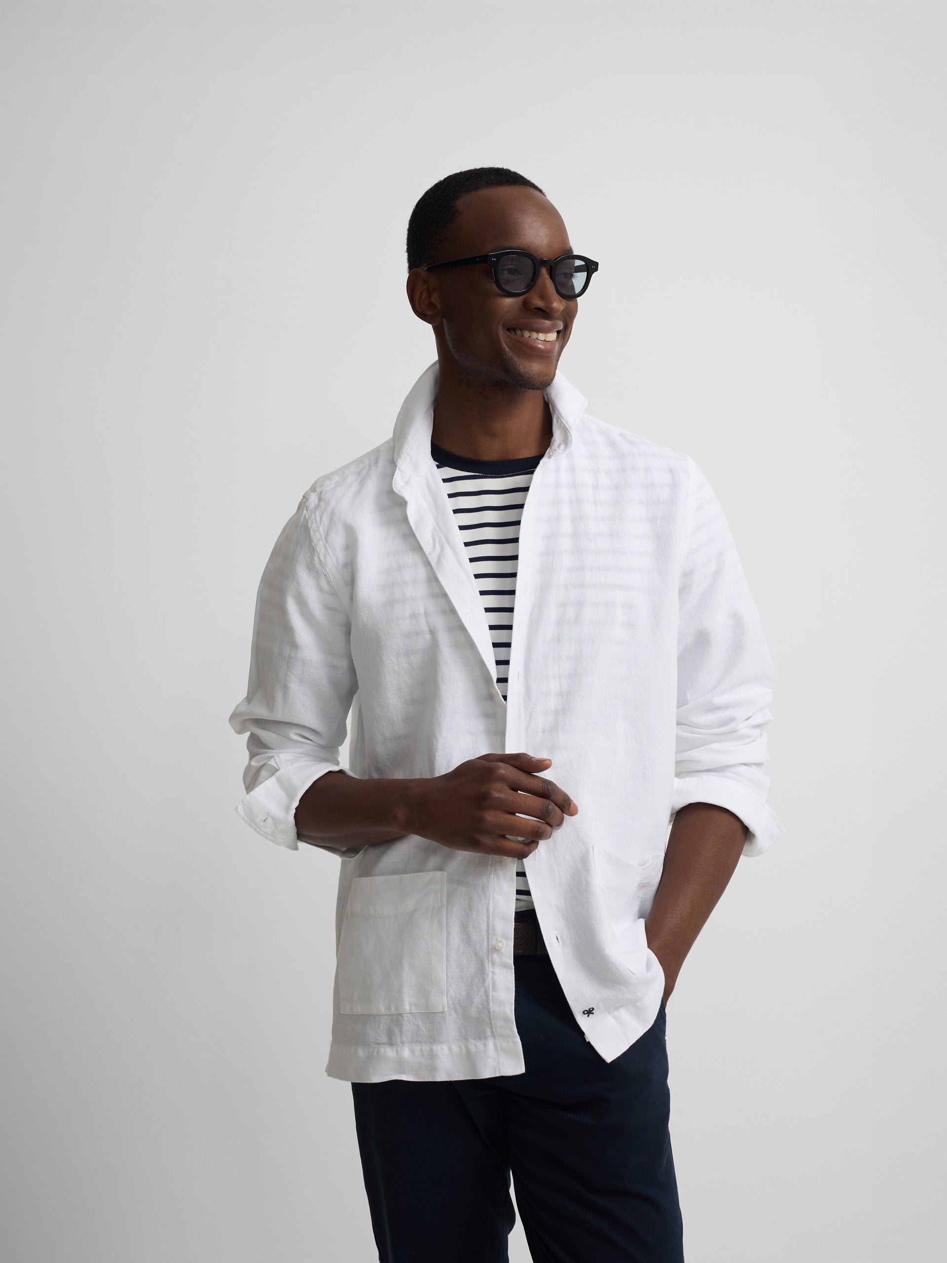 Camisa sport pockets blanco