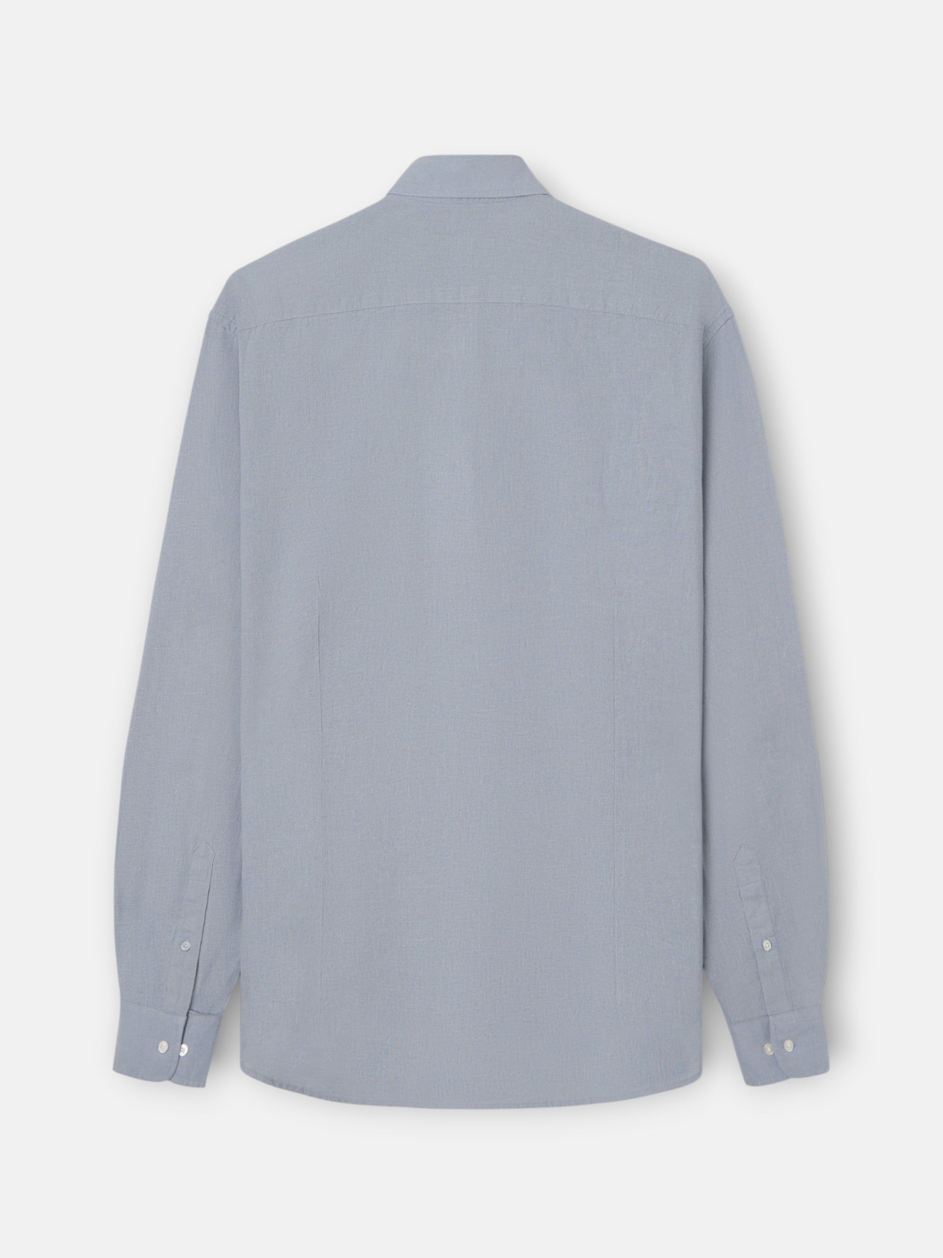 blue-grey linen sport shirt