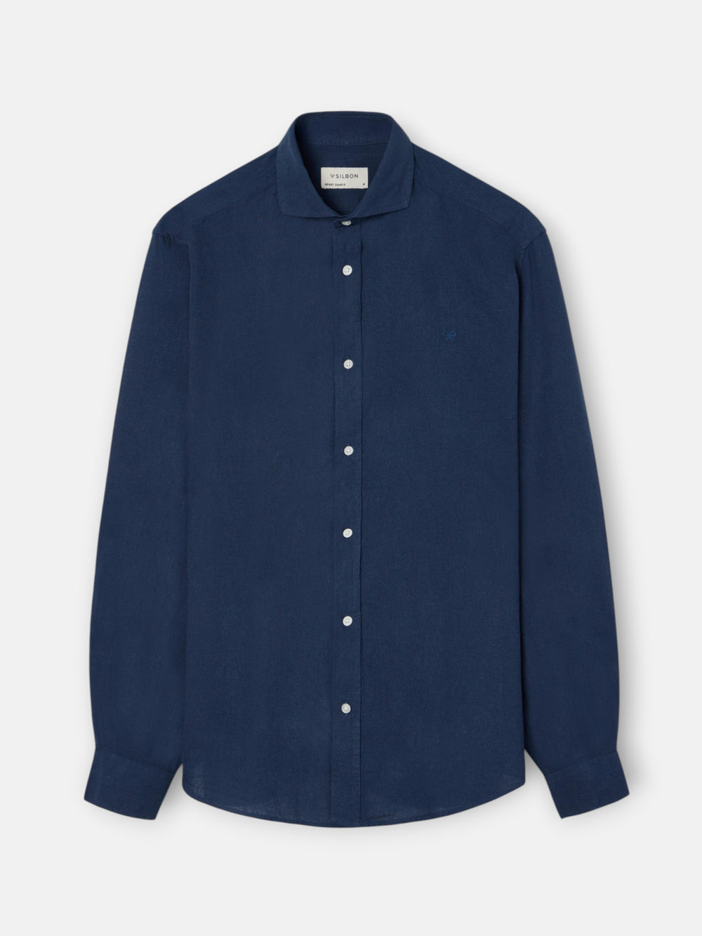 Camisa sport lino azul marino
