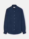 Camisa sport lino azul marino