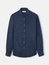 Camisa sport warm linen azul-marinho