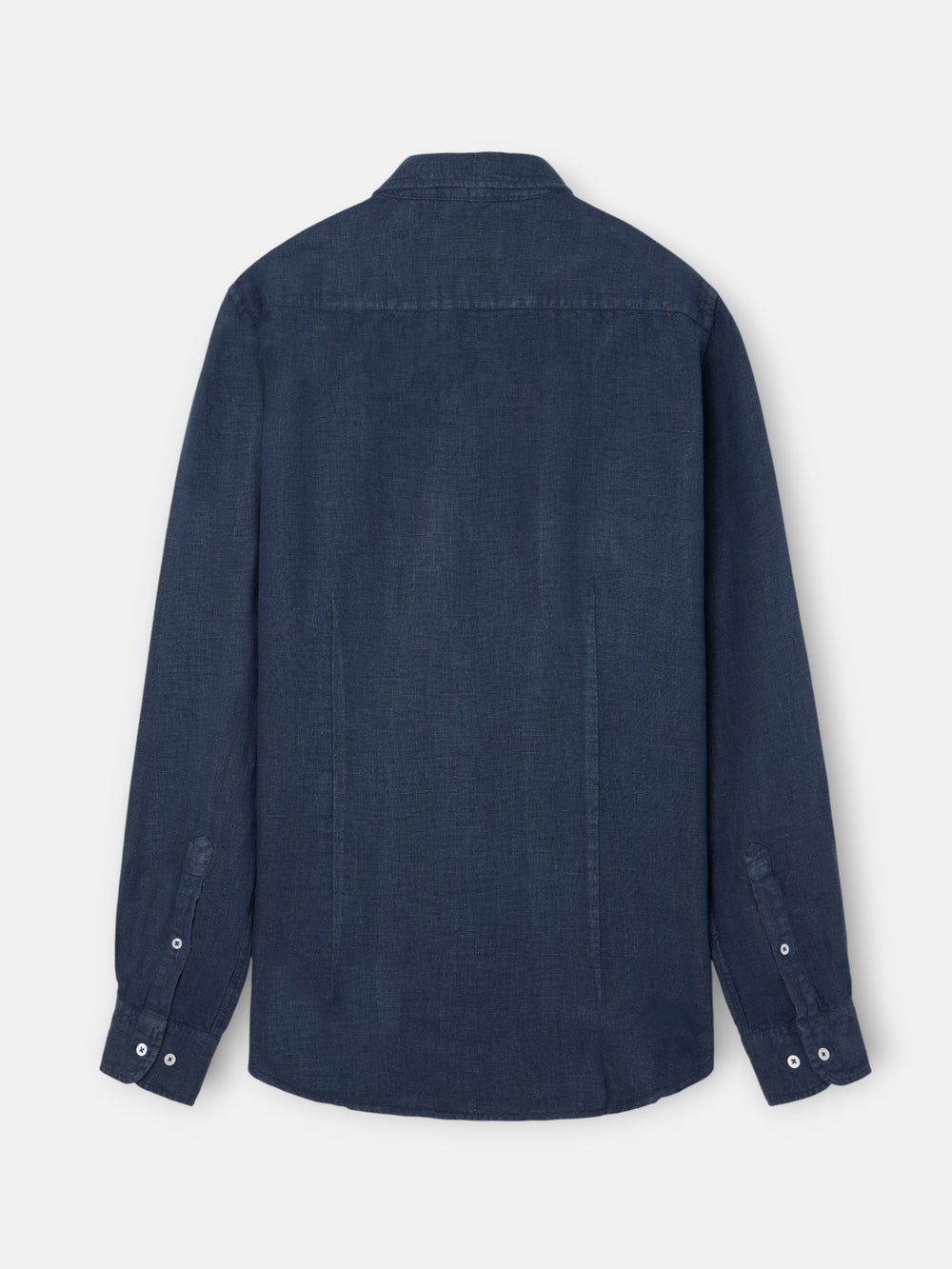Navy blue warm linen sport shirt