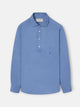 Blue linen sports polo shirt