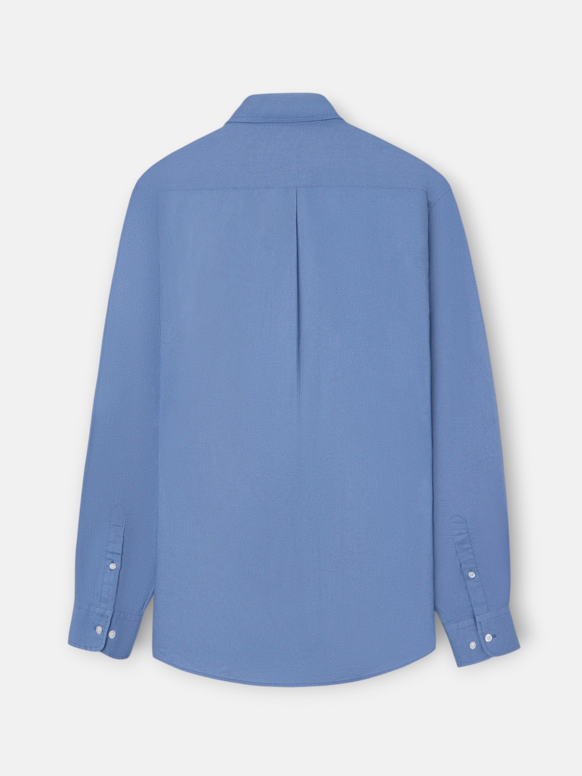 Blue linen sports polo shirt