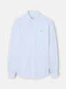 Camisa sport lino rayas celeste