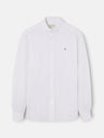 Camisa sport lino rayas beige