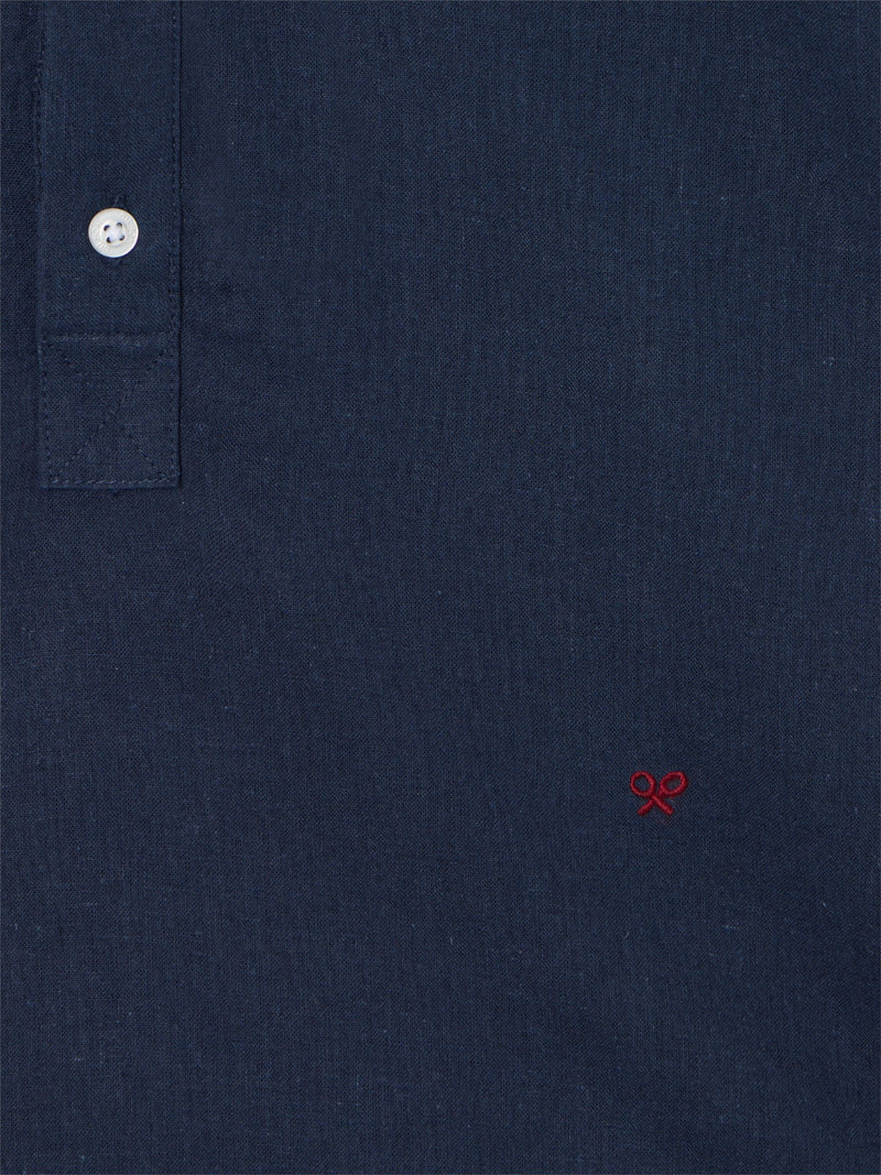 Polera sport lino azul marino