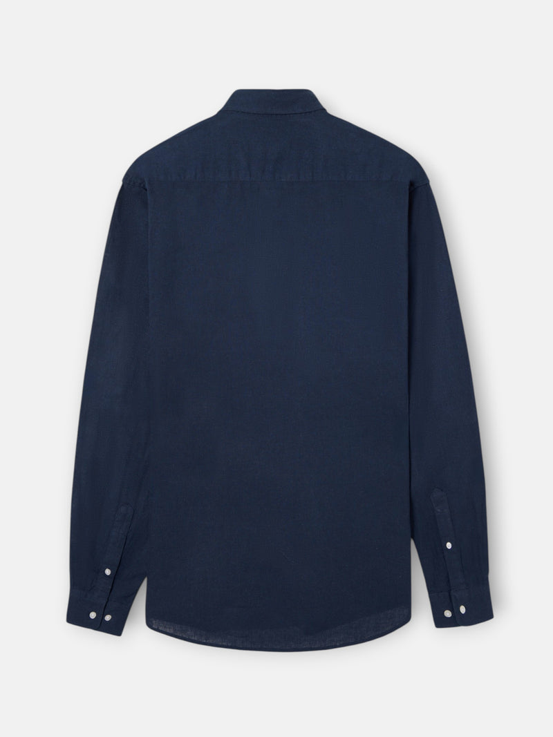 Polera sport lino azul marino