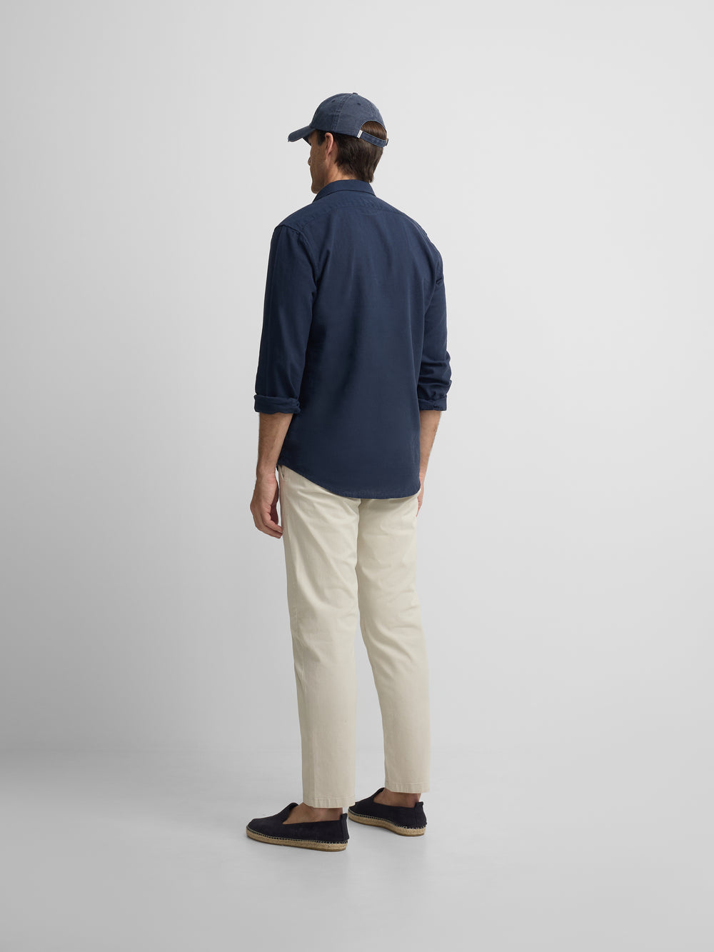 polo de sport en lin bleu marine