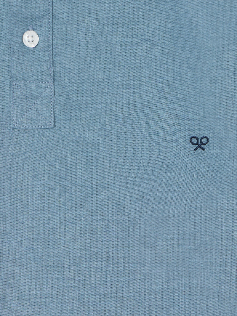 Polera sport lino petroleo