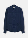 Guayabera sport lino marino
