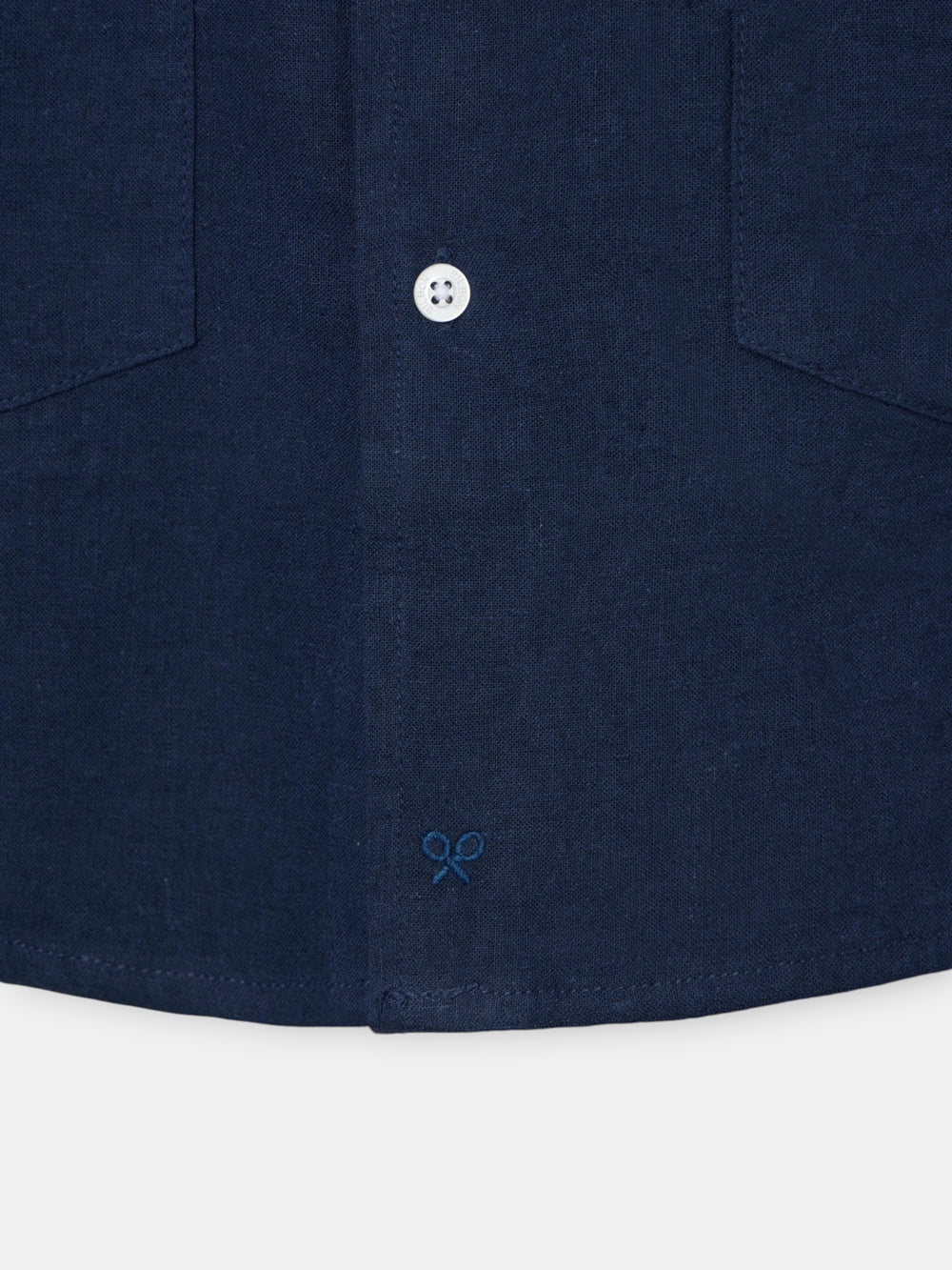 Guayabera sport lino marino