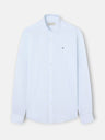 Camisa sport lino multirayas celestes