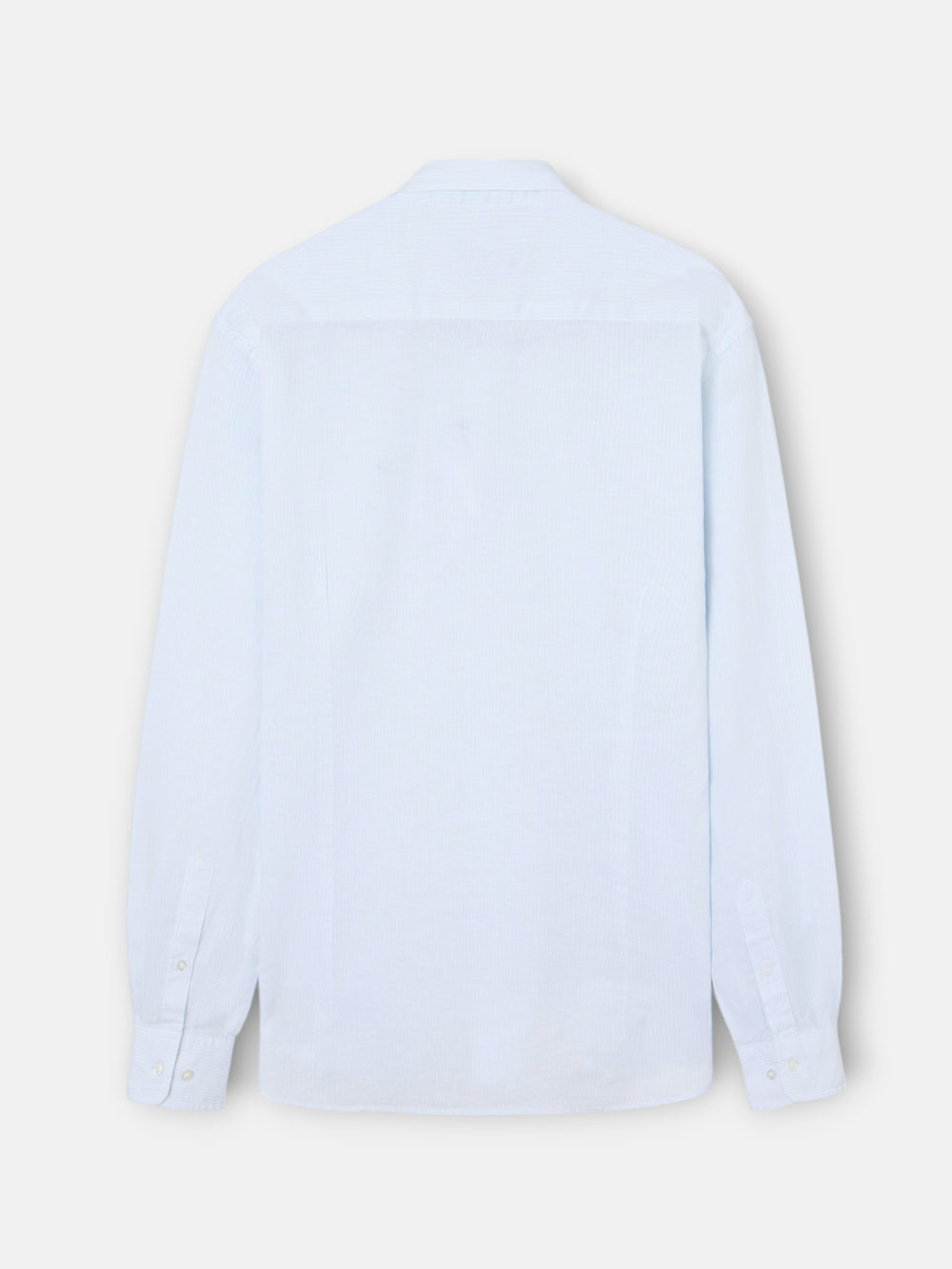 Camisa sport lino multirayas celestes